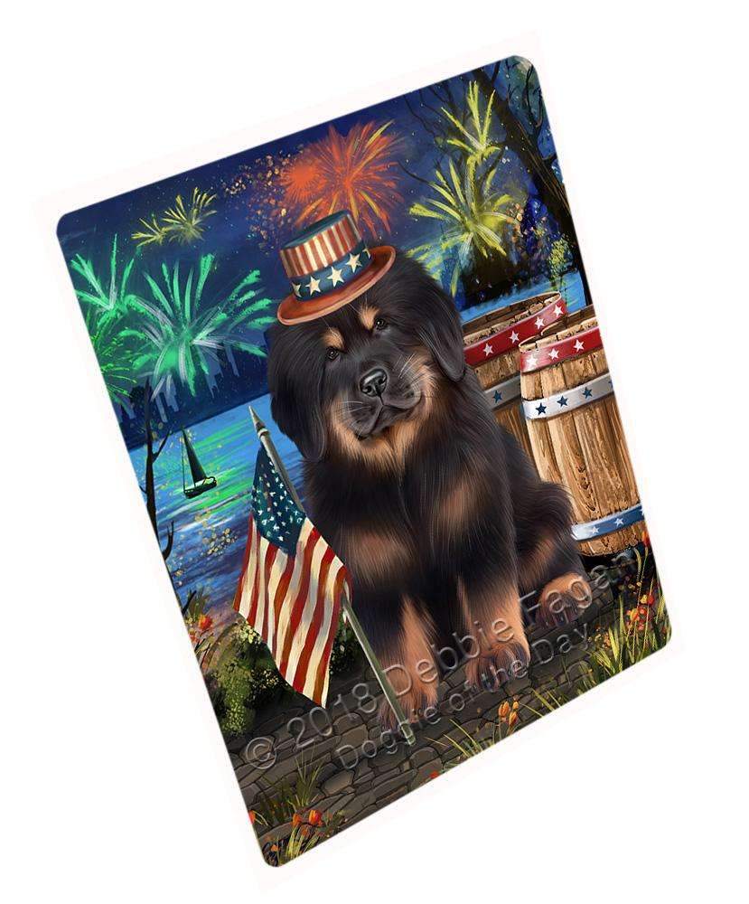 4Th Of July Independence Day Firework Tibetan Mastiff Dog Blanket Blnkt104169