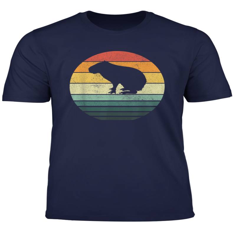 Vintage Capybara Sunset Retro 70S T Shirt Funny Animal