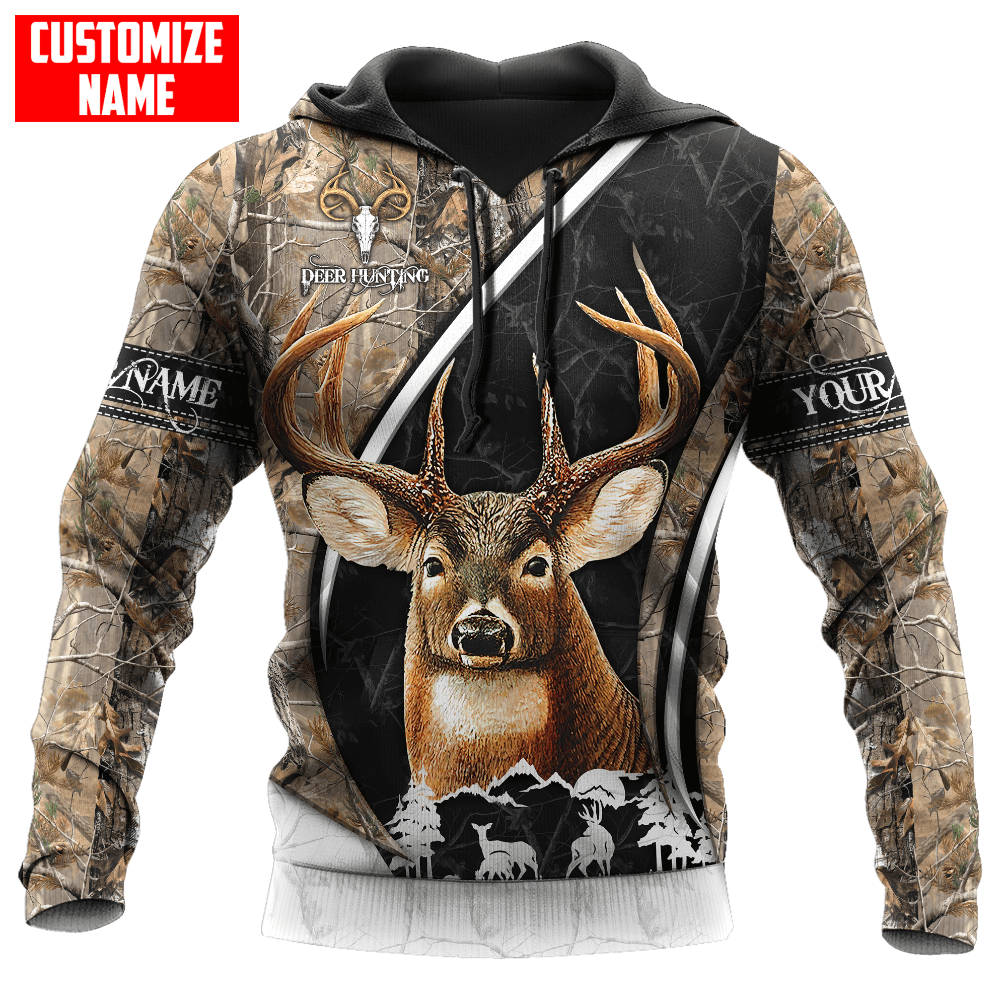 Personalized Name Deer Hunting 3D All Over Printed Unisex Shirts Mh20012202Bm