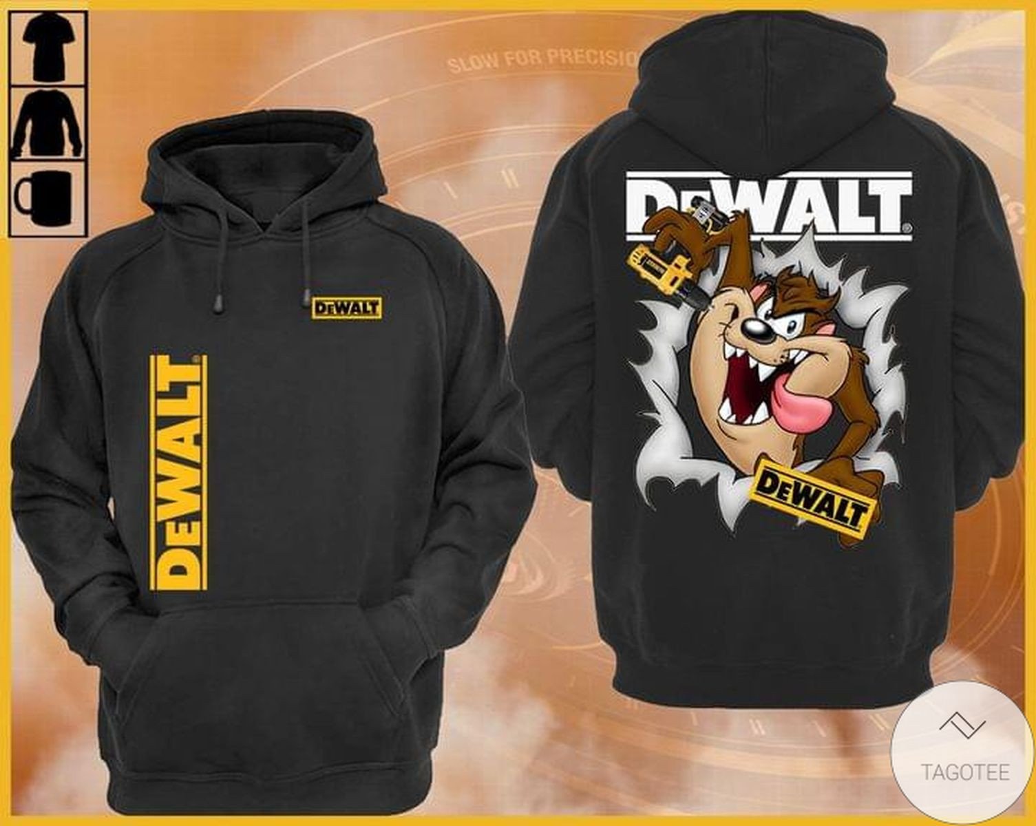 Dewalt Looney Tunes Tasmanian Devil Hoodie 3D