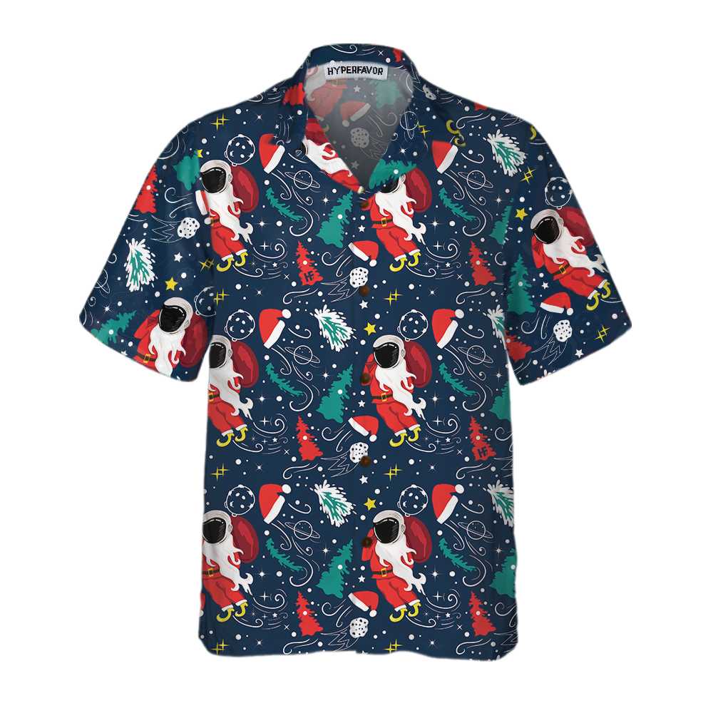 Cartoon Santa Claus Flying In Space Christmas Hawaii Hawaii Shirt For Men Ha4831