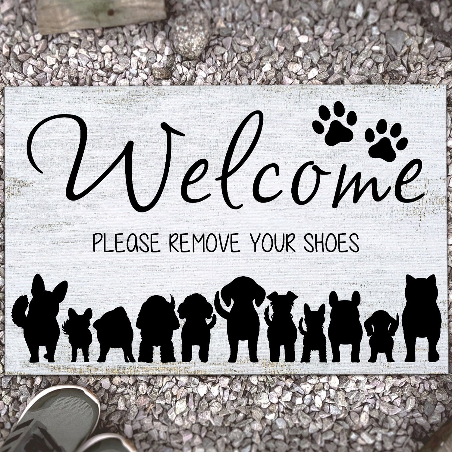 Welcome Please Remove Your Shoes Decorative Doormat Evg43620