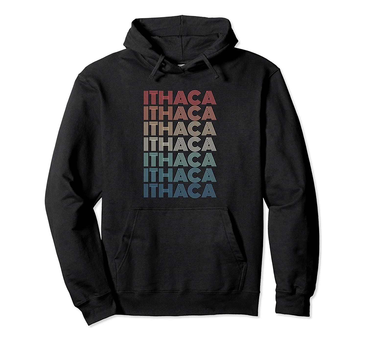 Retro Ithaca New York Pullover Hoodie, T-Shirt, Sweatshirt