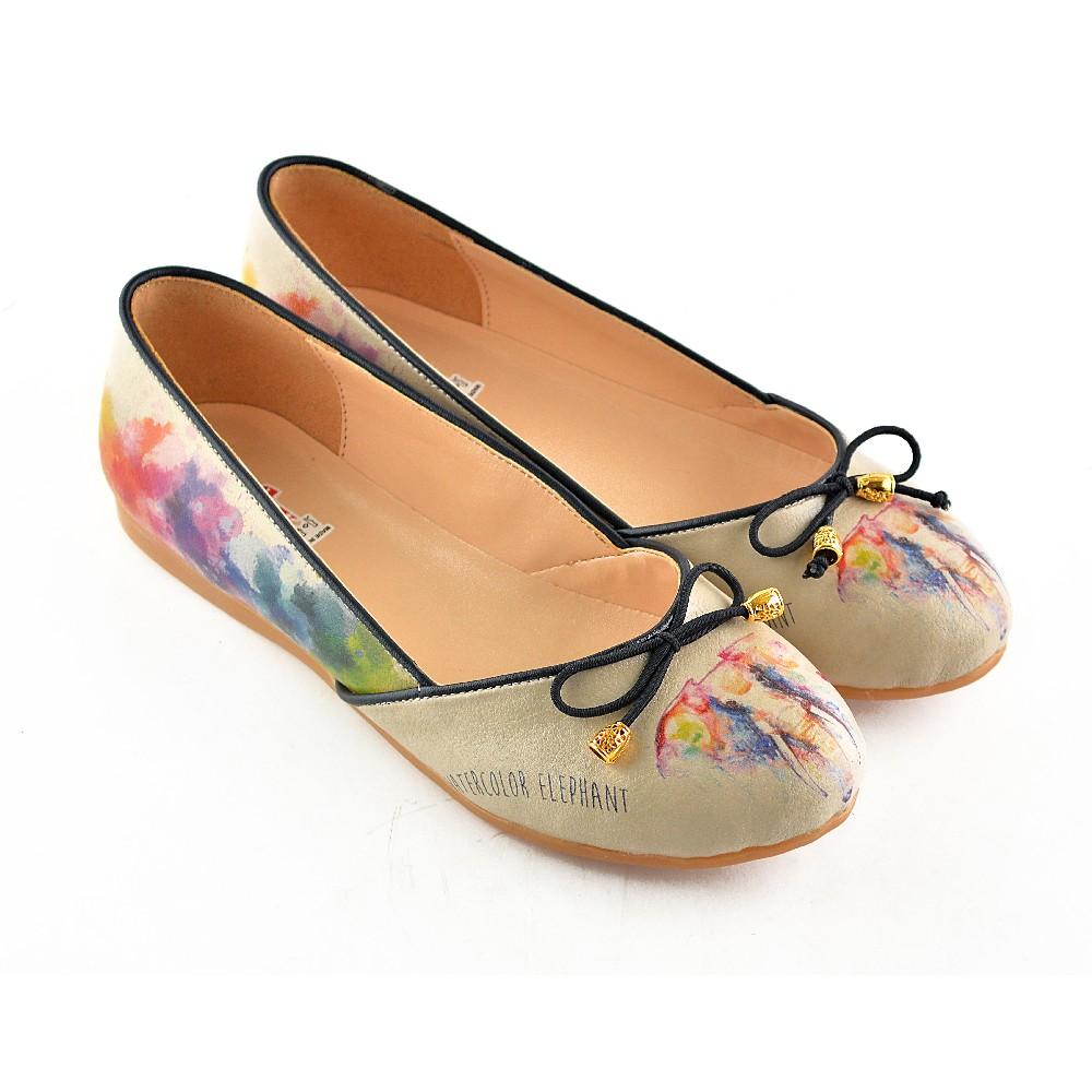 Flamboyant Elephant Ballerinas Shoes Omr7109