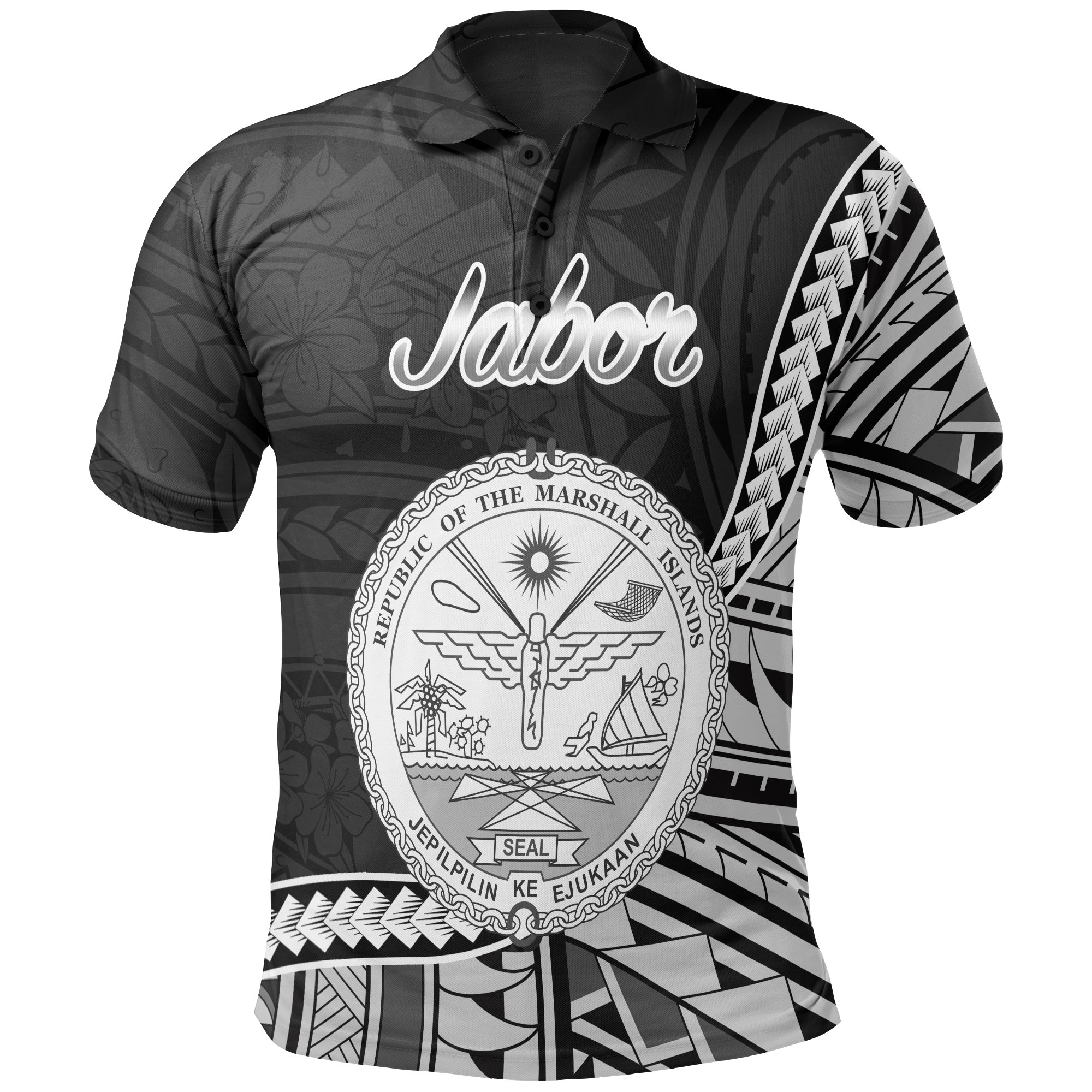 Marshall Islands Polo Shirt Jabor Seal Of Marshall Polynesian