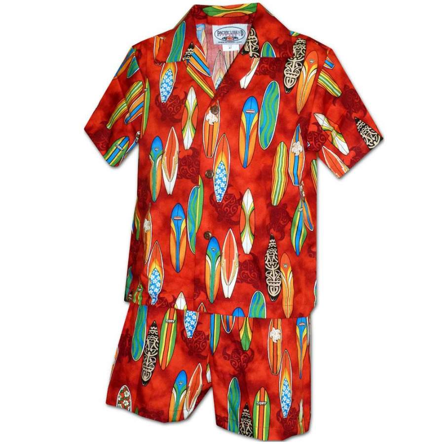 Surfboard Dream Red Hawaii Shirt And Shorts Ha19180