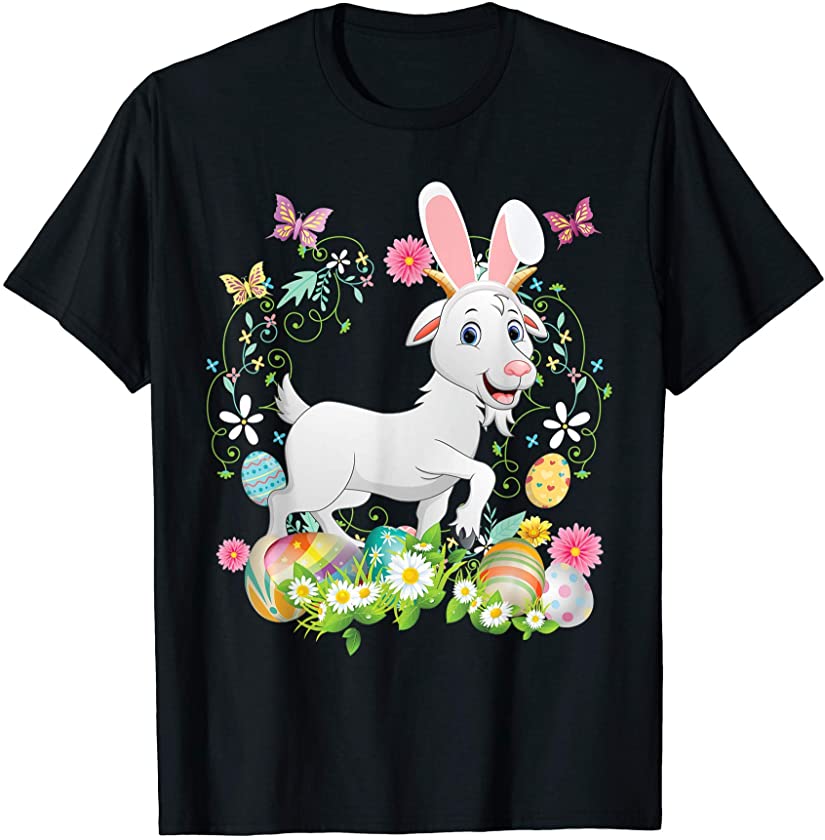 Bunny Goat Happy Easter Day Lover Egg Hunt Lovely Cute T-Shirt