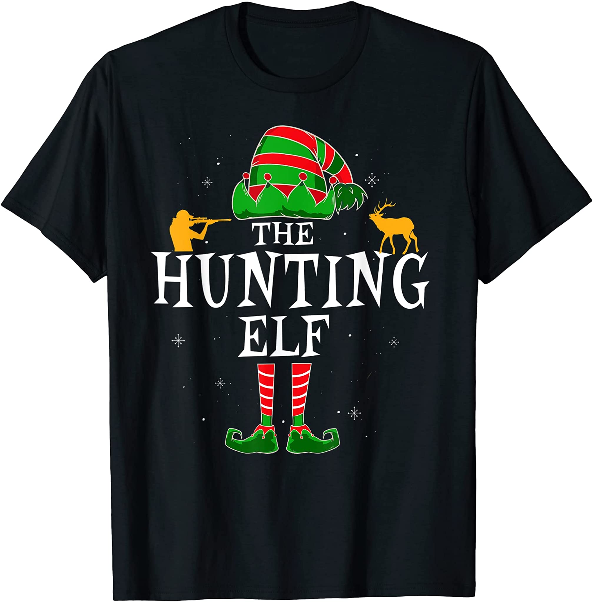 The Hunting Elf Group Matching Family Christmas Hunter Funny T-Shirt