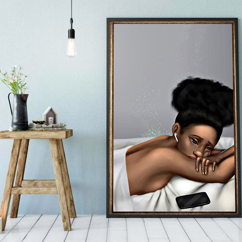 South Africa Custom Canvas Prints Beautiful African Poster Art Prints Afro Girl Black Man Glamorous Canvas Home Decoration