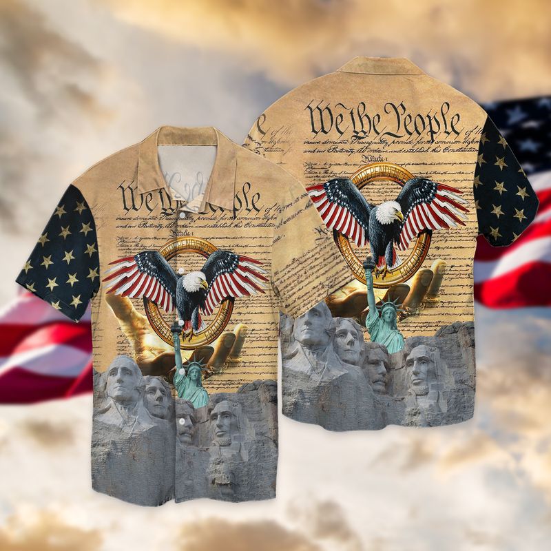 Eagle And Cross Freedom Full Print Hawaii Shirt Ha14857