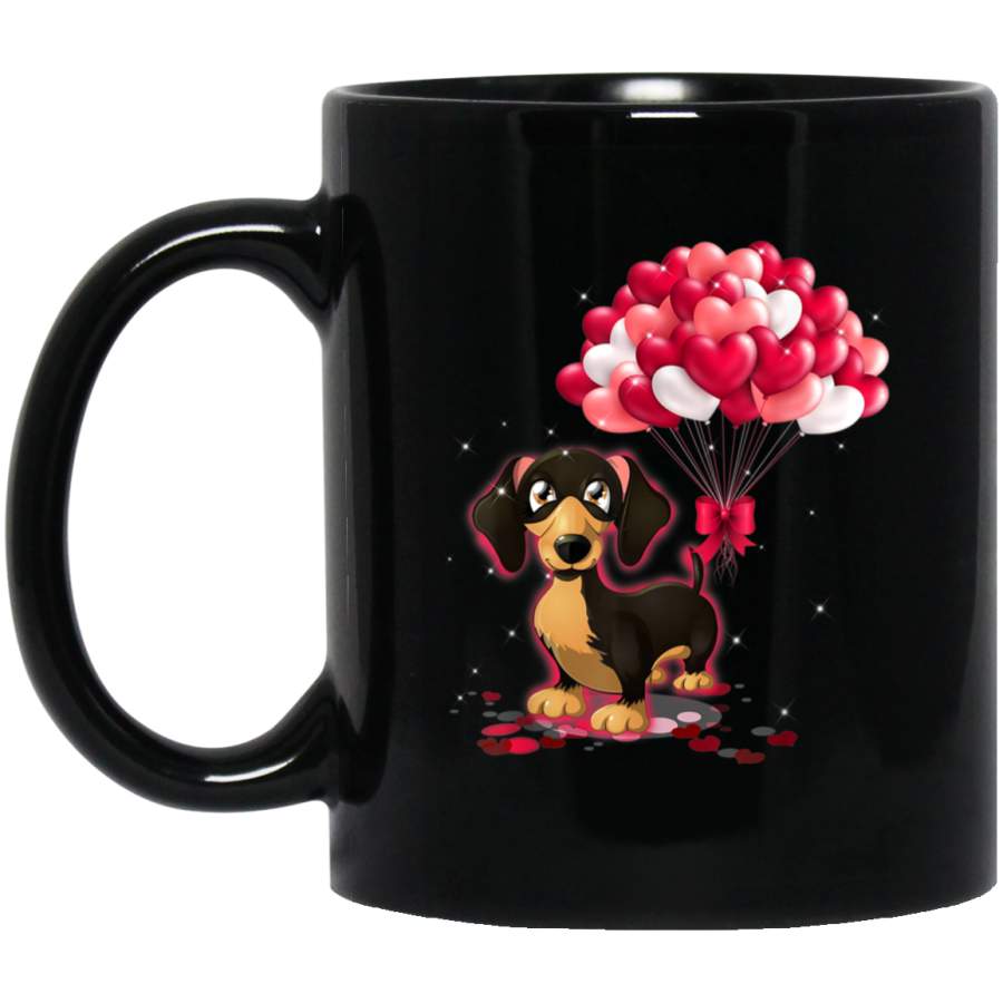 Valentine Dachshund Dogs Puppy Lovers Balloon Gift Apparel Mug