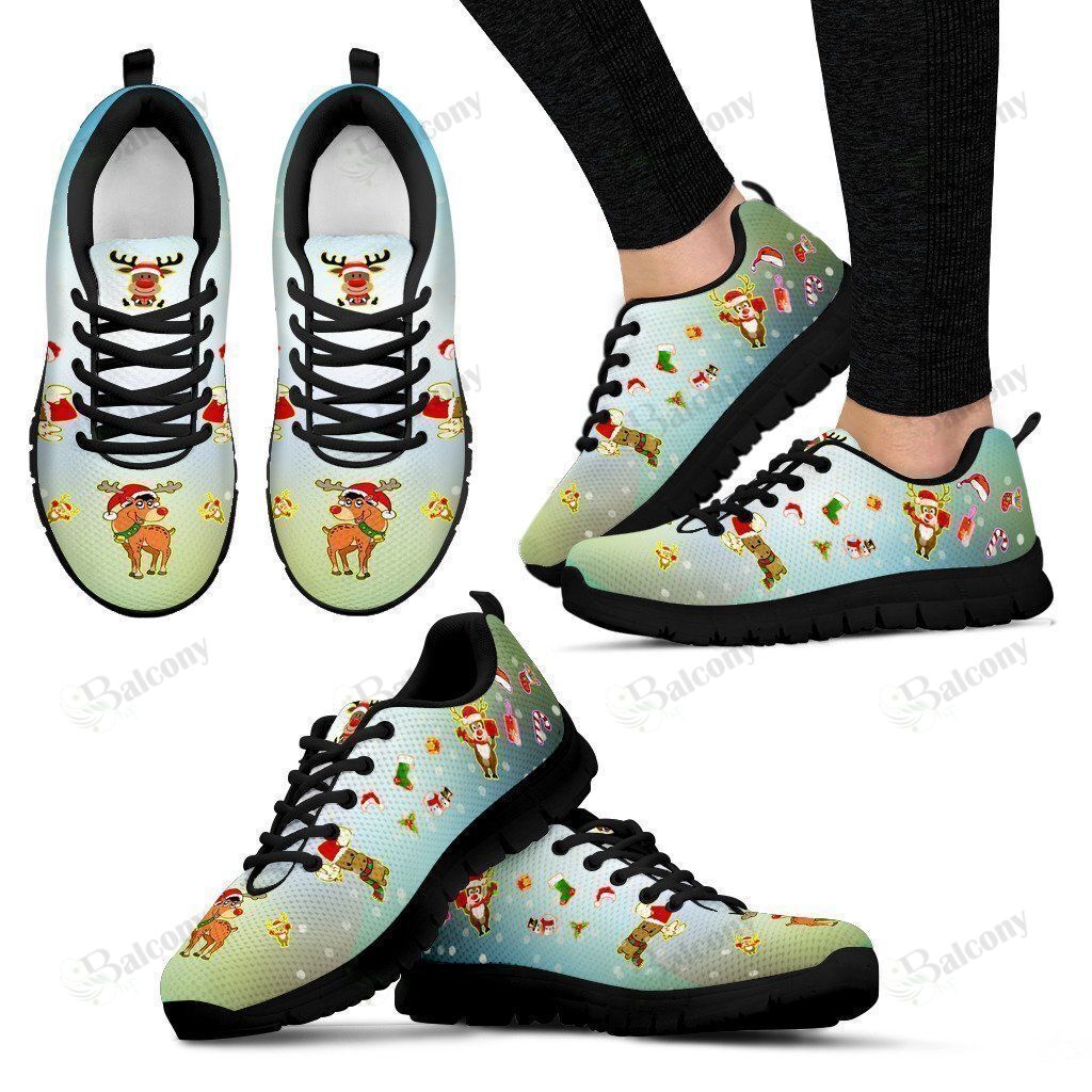 Christmas Deer Womens Sneakers