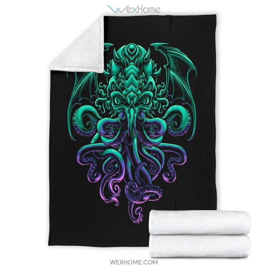 Octopus With Wings Premium Blanket