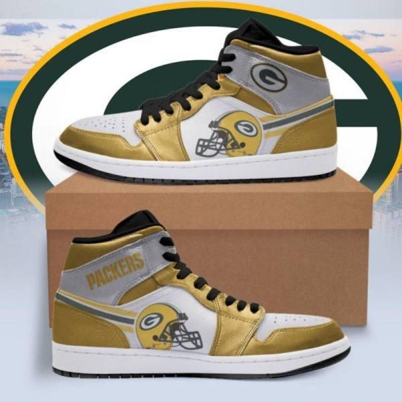 Green Bay Packers 04 Air Jordan Sport Custom Sneakers