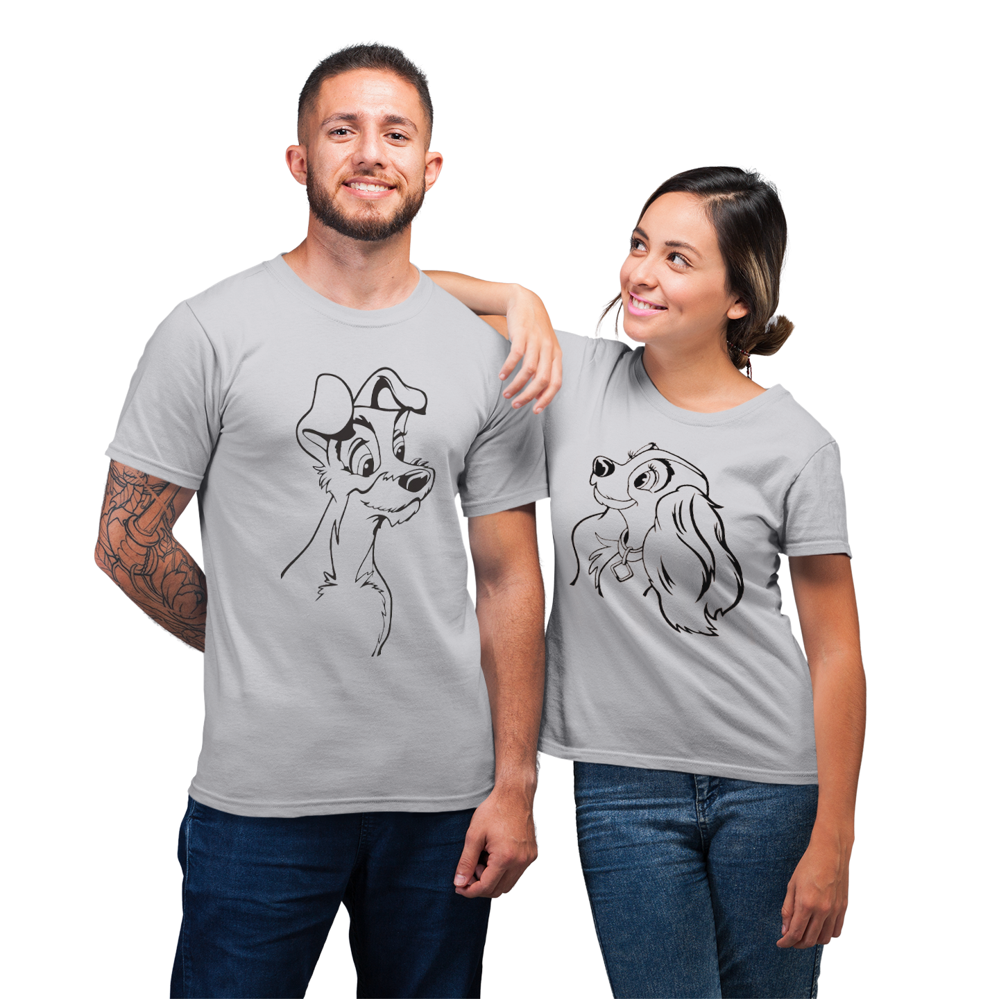 Matching Couple Love Shirt Lady And The Tramp His And Hers Gift T-Shirt