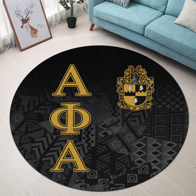 Alpha Phi Alpha Round Rug – Fraternity Black Roots Round Rug