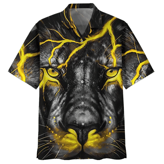 Waybackapparel Face Of Lion 3D Hawaiian Shirt