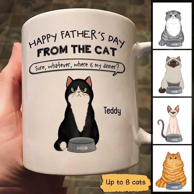 Where‘S My Dinner Cats Father’S Day Personalized Mug