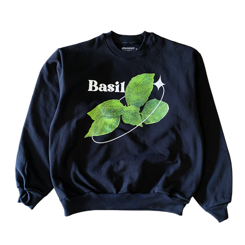 Basil Crewneck Sweatshirt Outfit  For Men  For Women