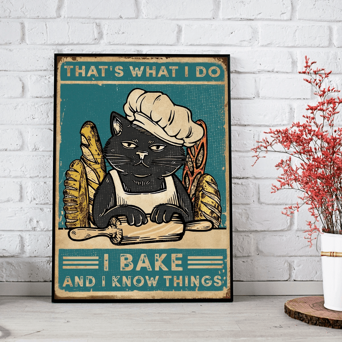 Cat lover That’s what I do I Bake & I Know Things Canvas Prints #H