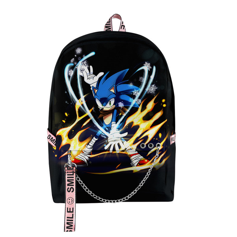 Casual Stylish Cool 3D Sonic The Hedgehog School Book Bag Printing Backpacks For Girls