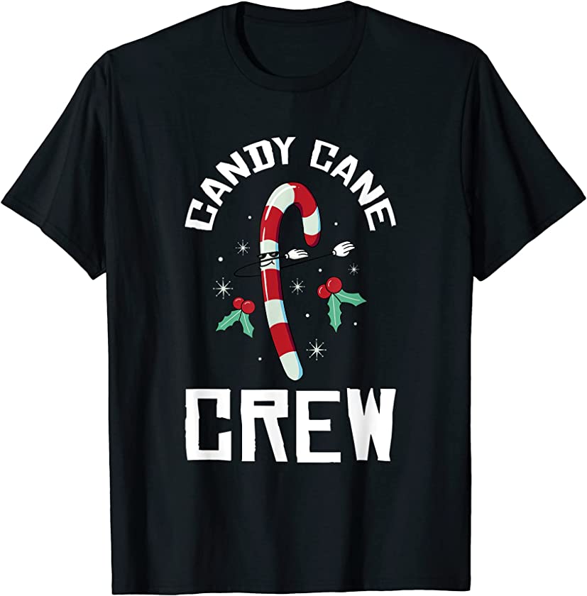 Candy Cane Crew Christmas Pajama Cool X-Mas Family Matching T-Shirt