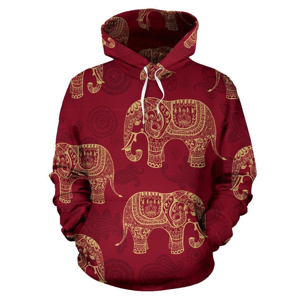 Elephant Tribal Pattern Men Women Pullover Hoodie