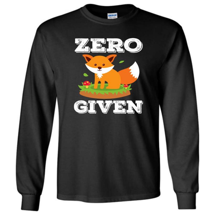 Animal Lover Gift Shirt Cute Zero Fox Given Long Sleeve