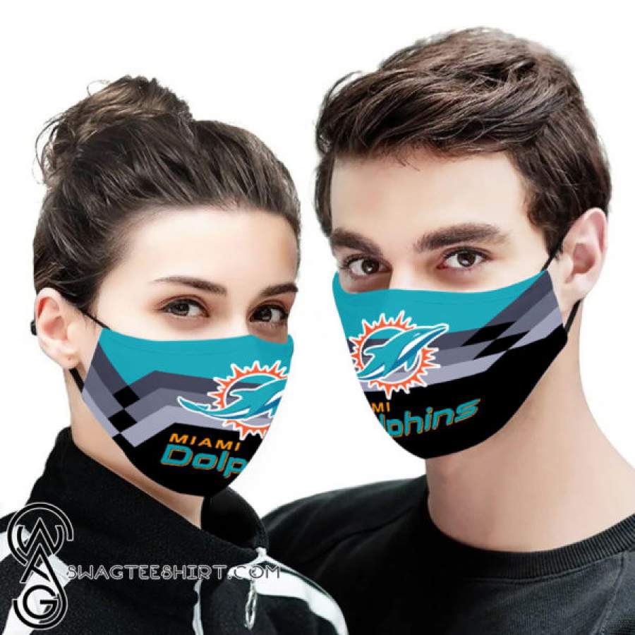 Miami dolphins all over printed face mask – maria