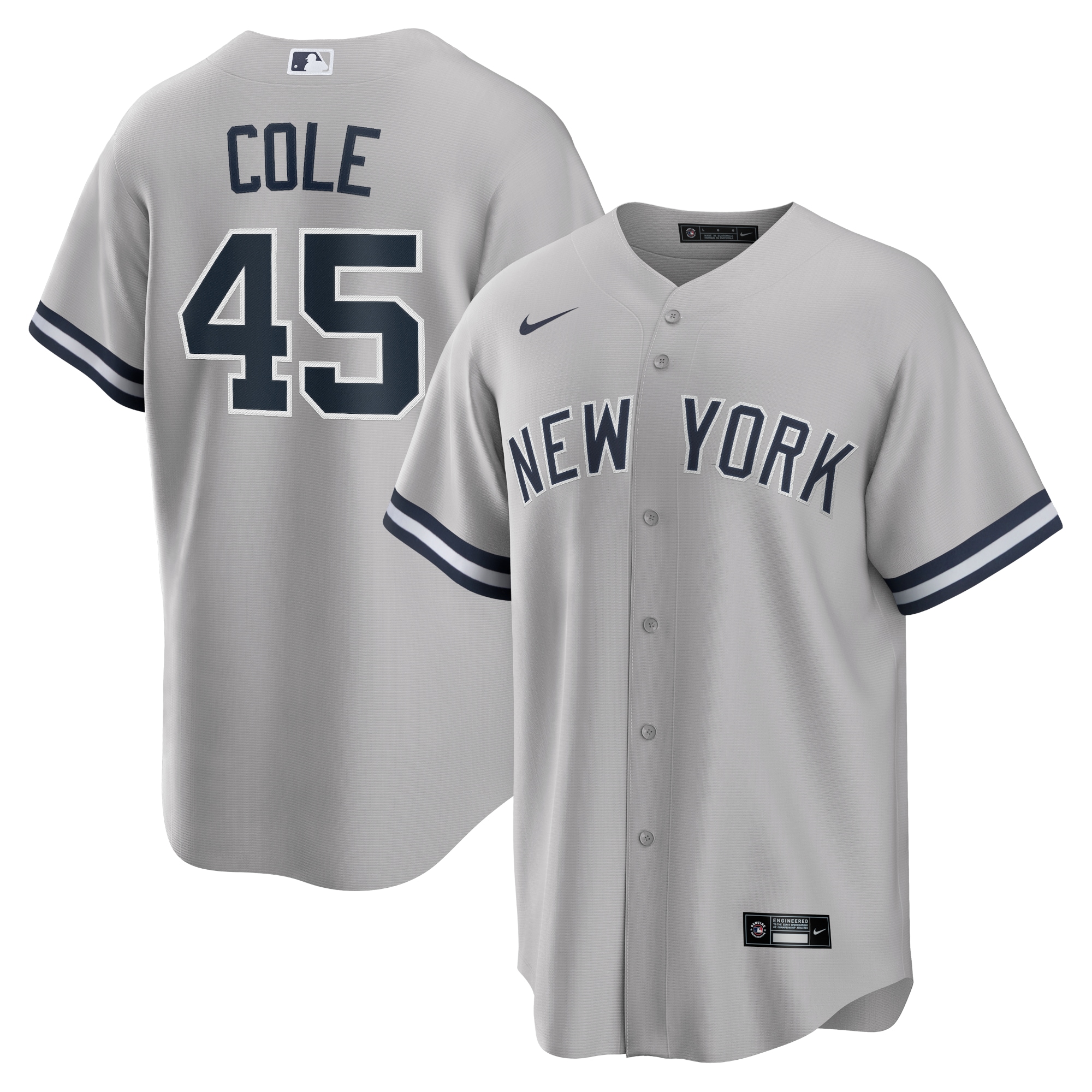 Gerrit Cole New York Yankees Road Replica Player Name Jersey – Gray