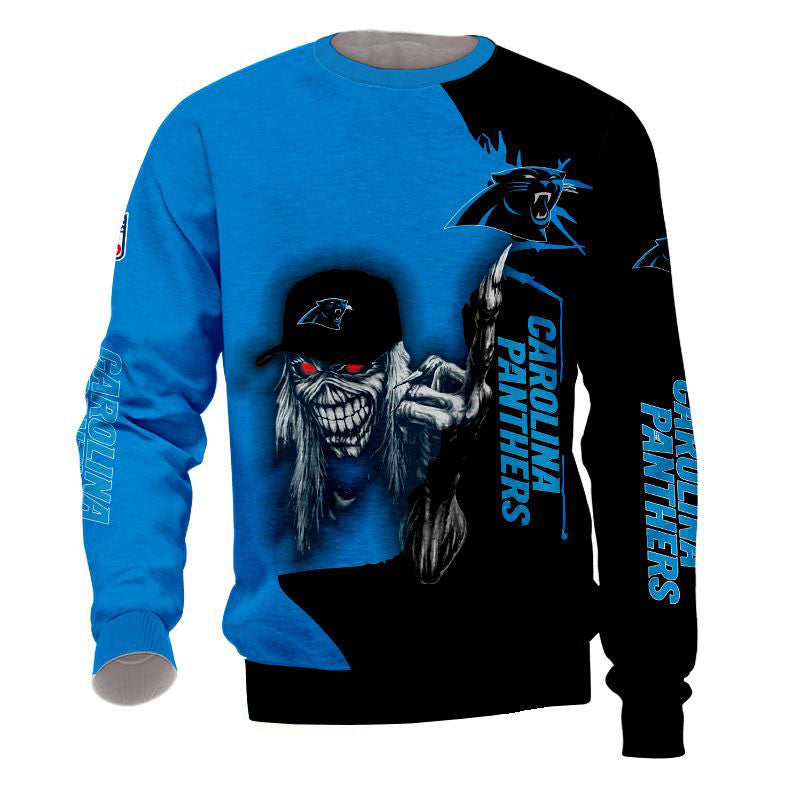 Carolina Panthers Crewneck Sweatshirt Iron Maiden Fuck