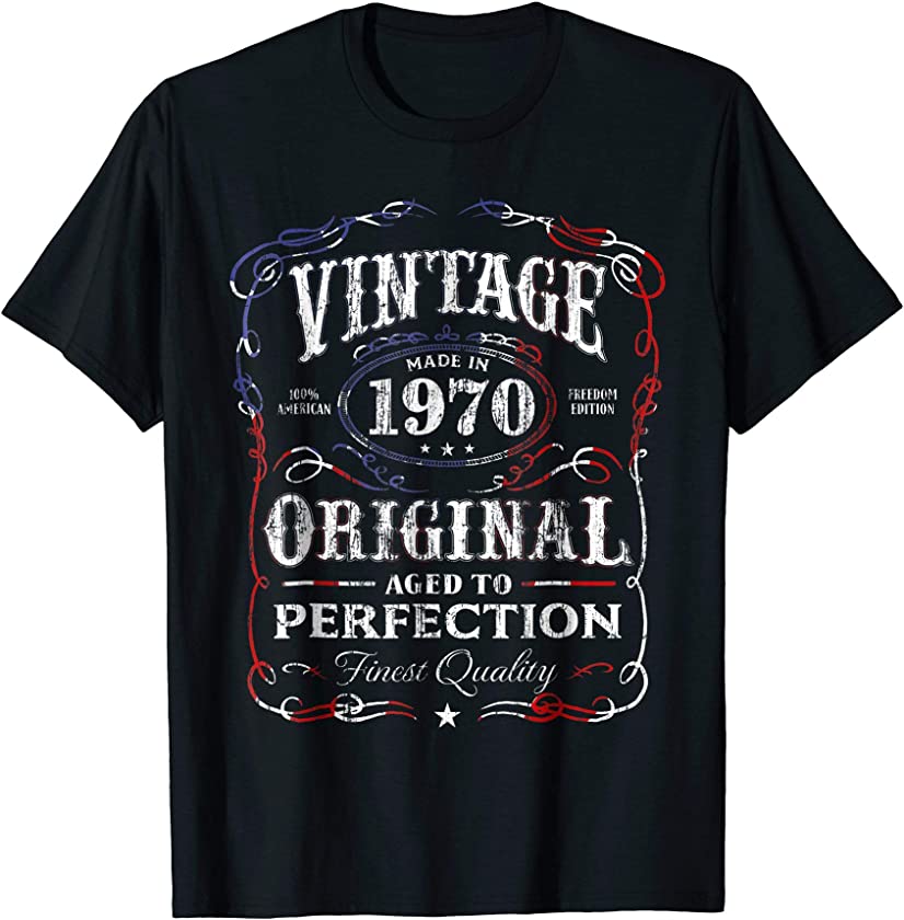 Vintage Made In 1970 T-Shirt 48th Birthday Gift