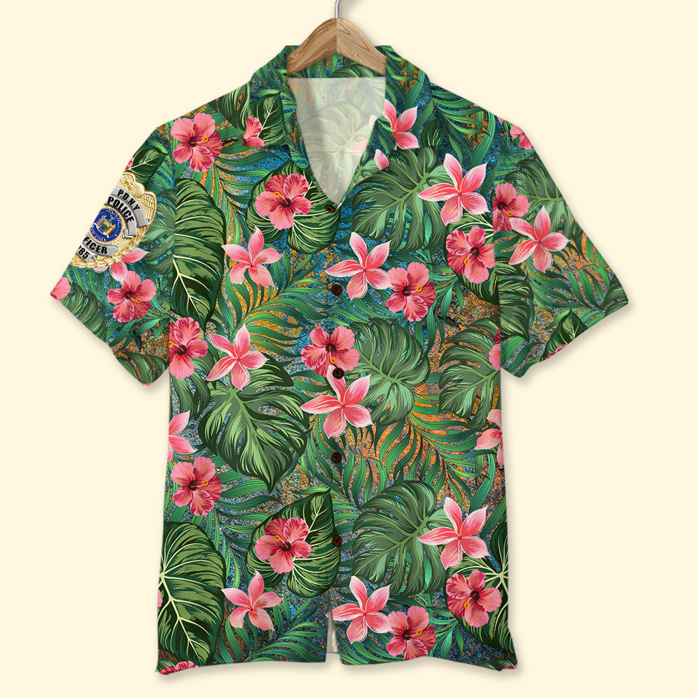 Personalized Police Hawaii Custom Floral Pattern Ha9462