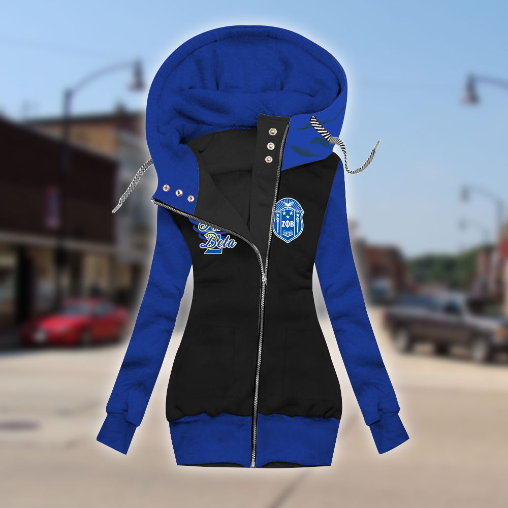 Zeta Phi Beta fleece sleeve zipper hoodie outerwear 5