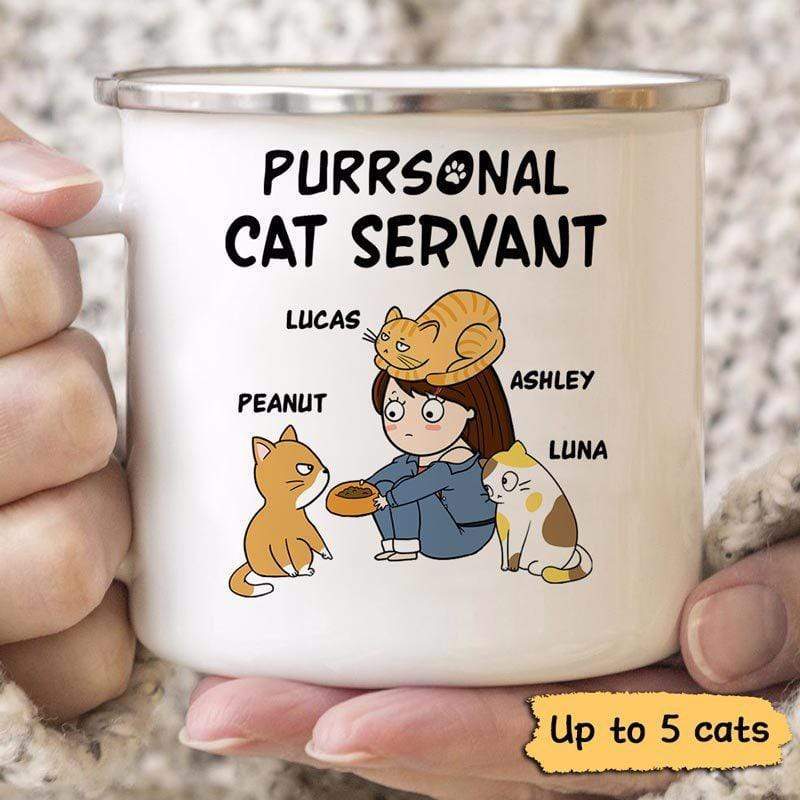 Cat Purrsonal Servant Chibi Girl Personalized Campfire Mug