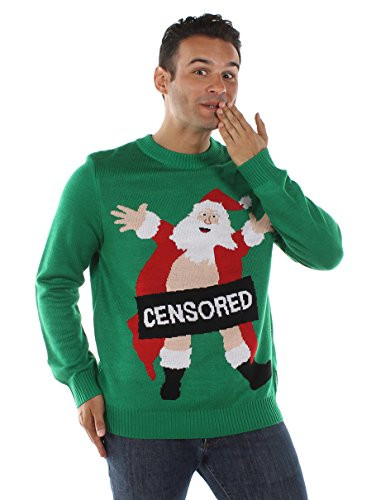 Censored Santa Ugly Christmas Sweater 2021