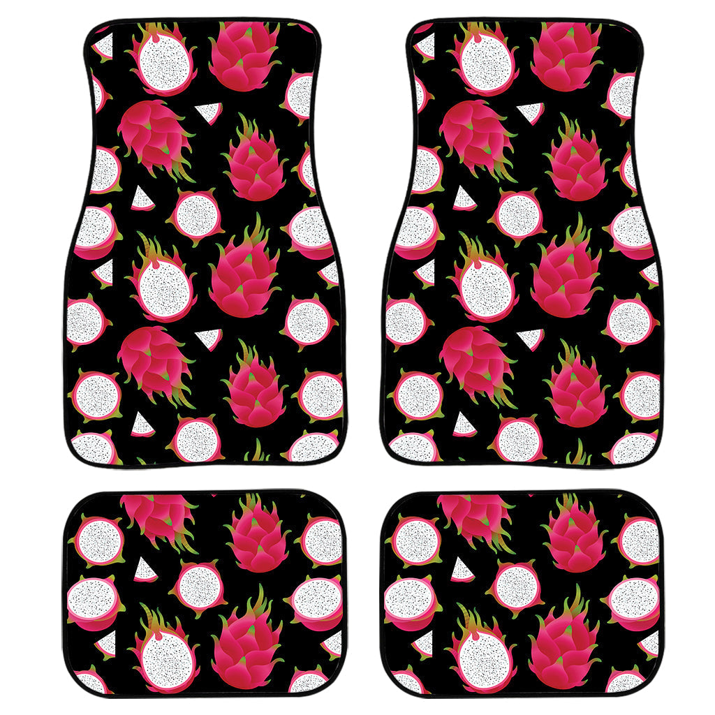 Pitaya Pattern Print Front And Back Car Floor Mats, Front Car Mat