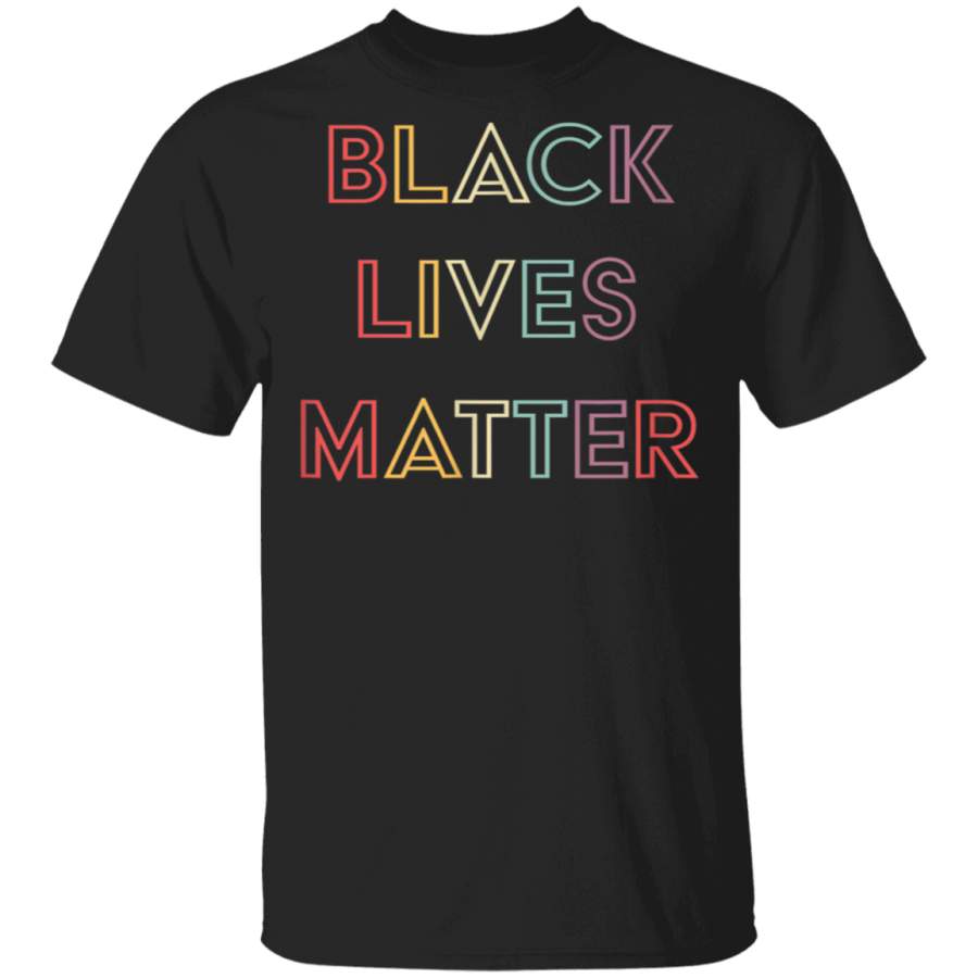 BLM Black Lives Matter Colorful Simple TShirt