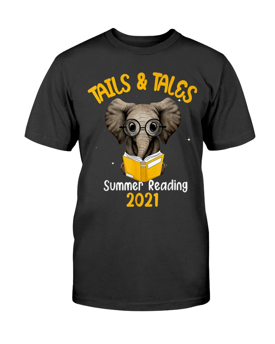 Tails & Tales Summer Reading 2021 Elephant Book Lovers Shirt