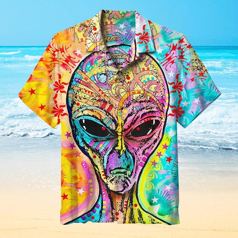 Alien Painting Hawaii Shirt Unisex Adult Ha34879