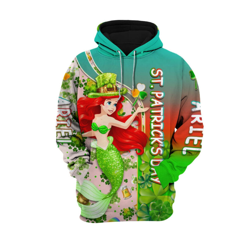 Ariel Princess St Patrick’S Day Unisex Hoodie/ Zip-Up Hoodie