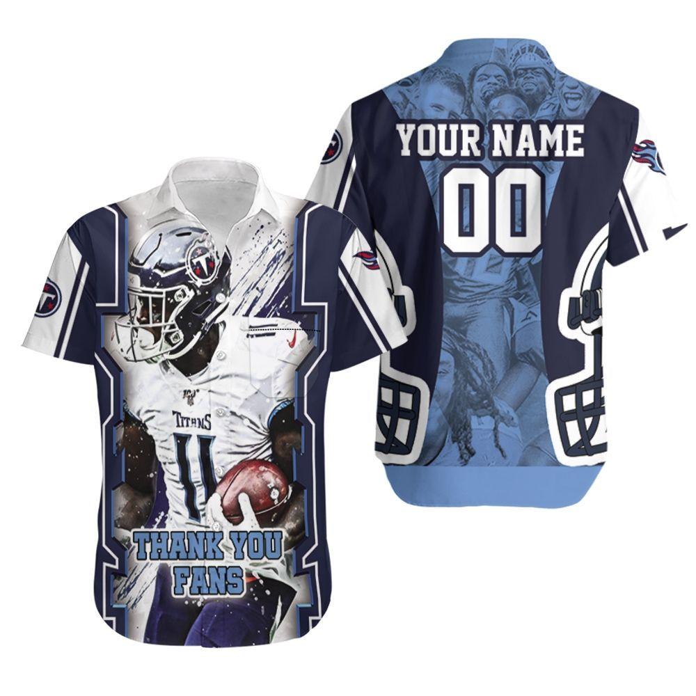 Beach Shirt A.J Brown 11 Tennessee Titans Afc South Champions Super Bowl 2021 Personalized Hawaiian Shirt