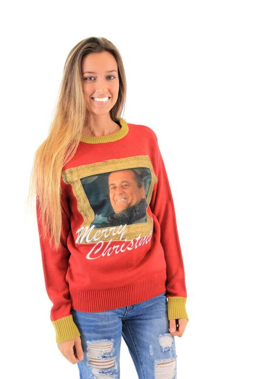 Women’S Home Alone Harry Sparkly Tooth Merry Ugly Christmas Sweater