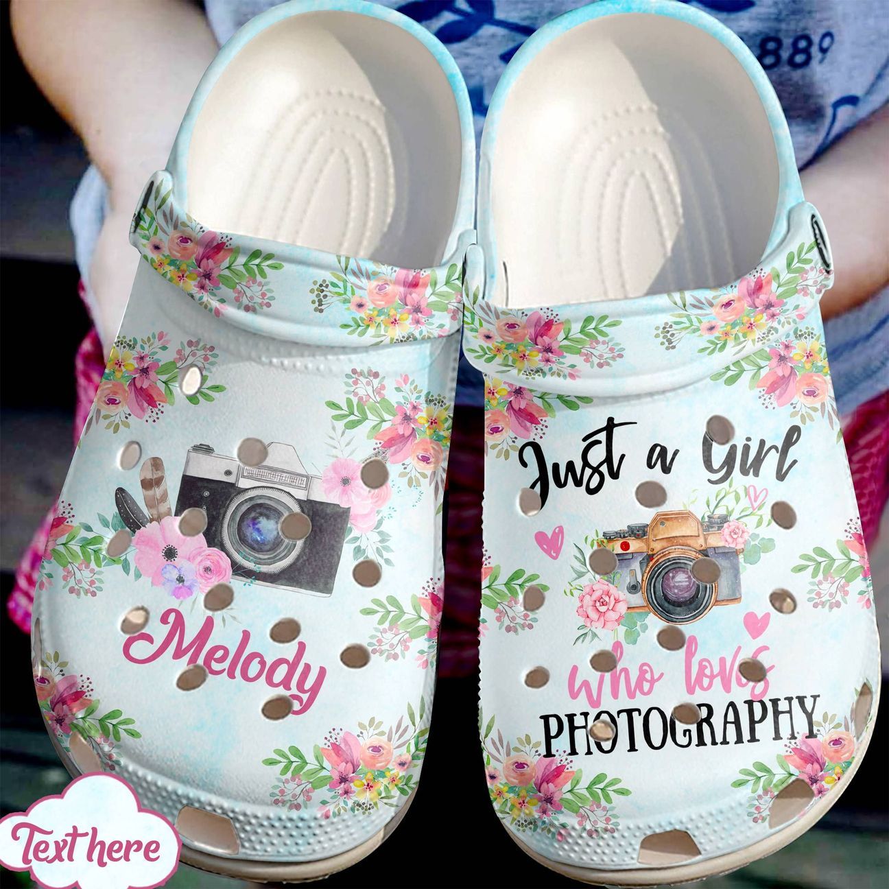 Photograph Personalized Clog, Custom Name, Text, Color, Number Fashion Style For Women, Men, Kid, Print 3D Just A Girl Who Love Photography