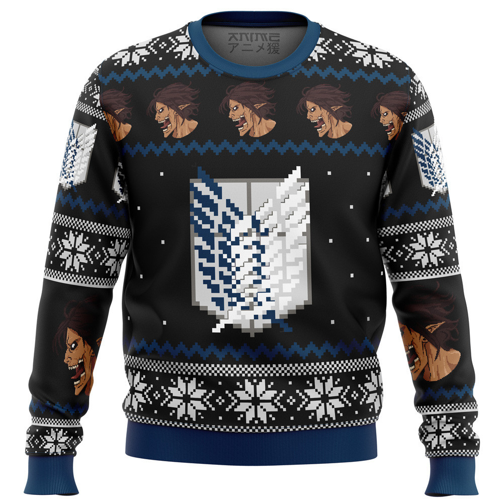 Attack On Titan Survery Corps Ugly Christmas Sweater