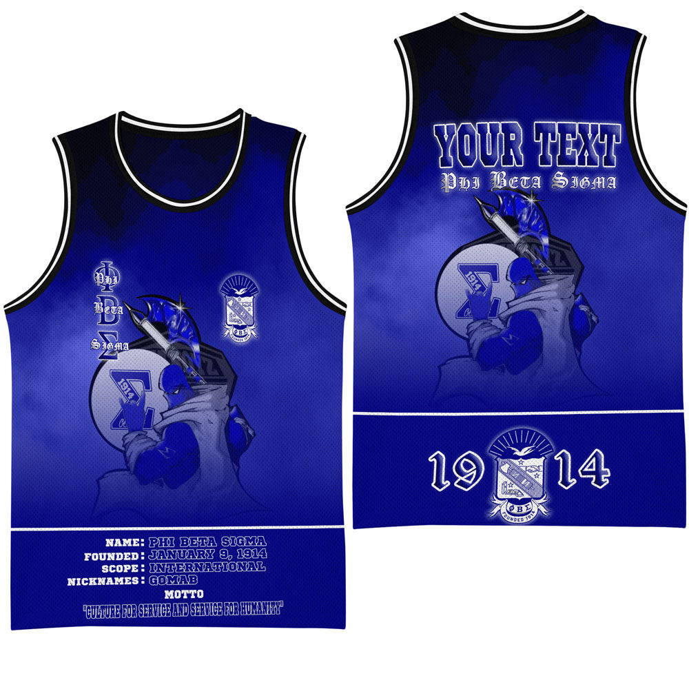 Africazone Clothing – Phi Beta Sigma Motto Basketball Jersey A35