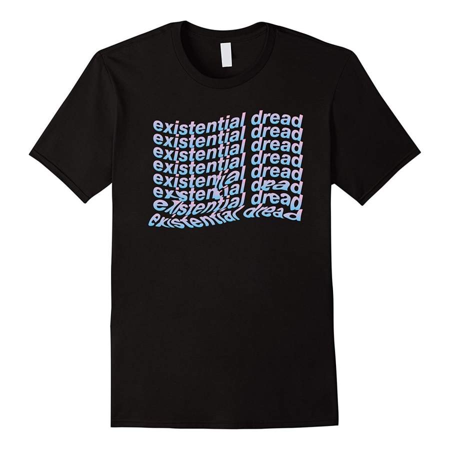 Men’S Existential Dread Waves Melting Distortion Aesthetic T Shirt