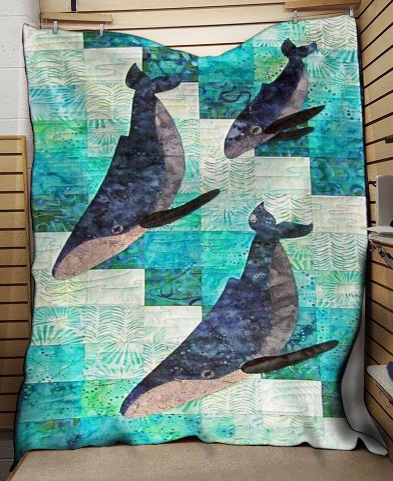 Family Humpback Whale – Quilt Blanket