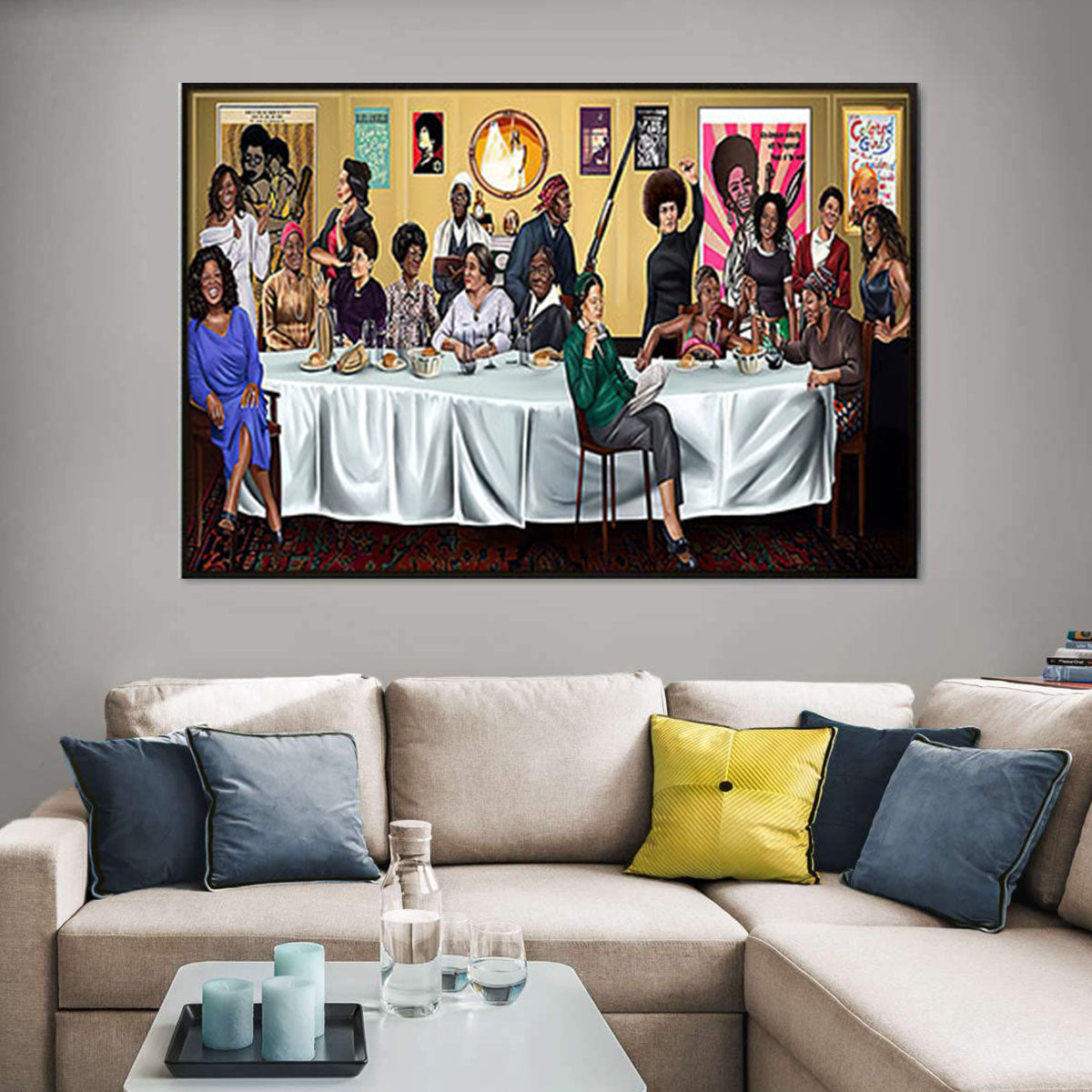 Black African American Canvas Perfect Afrocentric Canvas Black Girl Wall African Men Living Room Wall Glamorous Digital Prints