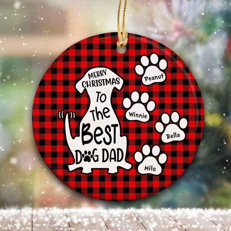 Merry Christmas To The Best Dog Lover Circle Ornament